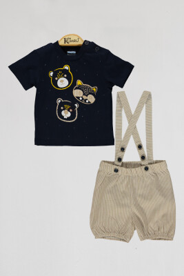 Wholesale Baby Boys 2-Piece T-Shirt and Shorts Set 6-18M Kumru Bebe 1075-4093 Navy 