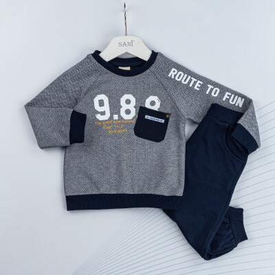 Wholesale Baby Boys 2-Piece Tracksuit Set 1-4Y Sani 1068-4947 - Sani