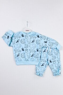 Wholesale Baby Boys 2-Piece Tracksuit Set 6-18M Tuffy 1099-6707 Ice blue