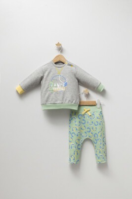 Wholesale Baby Boys 2-Piece Tracksuit Set 6-24M Tongs 1028-4853 Green