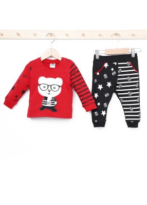 Wholesale Baby Boys 2-Piece Tracksuit Set 9-24M Elnino 1025-20326 Red