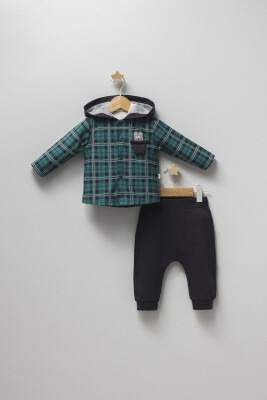 Wholesale Baby Boys 3-Pice Tracksuit Set 6-24M Tongs 1028-4333 Green