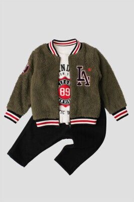 Wholesale Baby Boys 3-Piece Cardigan, Body and Pants Set 9-24M Kidexs 1026-45045 - Kidexs