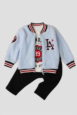 Wholesale Baby Boys 3-Piece Cardigan, Body and Pants Set 9-24M Kidexs 1026-45045 - Kidexs (1)