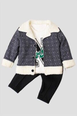 Wholesale Baby Boys 3-Piece Cardigan Set with Body and Pants 9-24M Kidexs 1026-45040 - Kidexs
