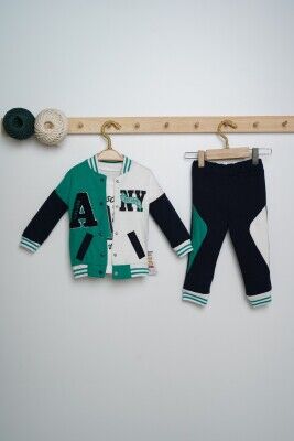 Wholesale Baby Boys 3-Piece Jacket Pants and Long Sleeve T-Shirt Set 6-18M Lummy Baby 2010-9070 Green