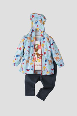 Wholesale Baby Boys 3-Piece Jacket, T-shirt and Pants Set 9-24M Kidexs 1026-90093 - Kidexs (1)