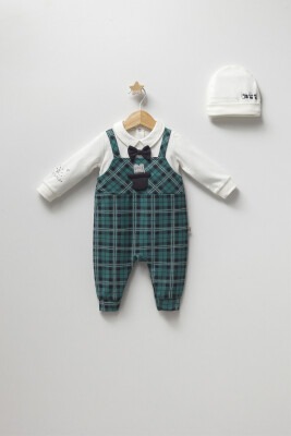Wholesale Baby Boys 3-Piece Jumpsuit Set 0-6M Tongs 1028-4331 Green