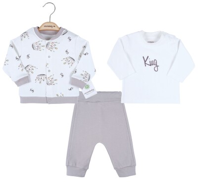 Wholesale Baby Boys 3-Piece Newborn Set 0-9M Ciccimbaby 1043-4858 - Ciccimbaby