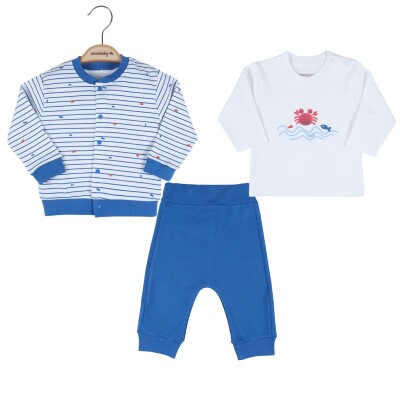 Wholesale Baby Boys 3-Piece Newborn Set 0-9M Ciccimbaby 1043-4860 - Ciccimbaby