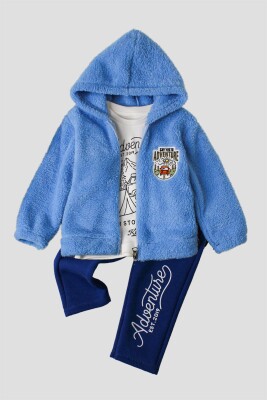 Wholesale Baby Boys 3-Piece Tracksuit Set 9-24M Kidexs 1026-45038 - Kidexs