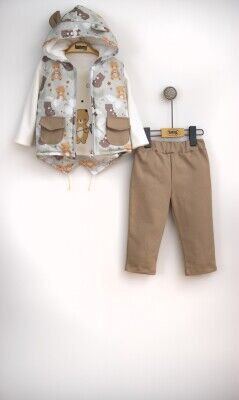 Wholesale Baby Boys 3-Piece Vest Pants and Long Sleeve T-Shirt 6-18M Lummy Baby 2010-9075 - Lummy Baby (1)