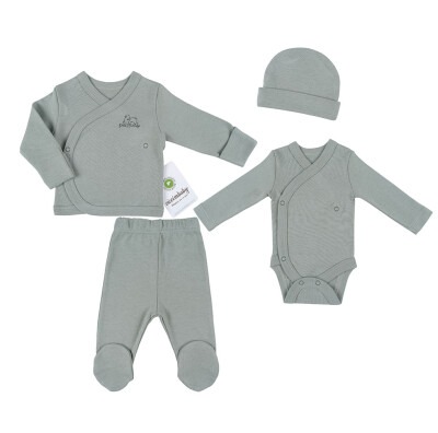 Wholesale Baby Boys 4-Piece Newborn Set 0-3M Ciccimbaby 1043-4140-1 - Ciccimbaby