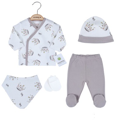 Wholesale Baby Boys 5-Piece Newborn Set 0-3M Ciccimbaby 1043-4852 - Ciccimbaby