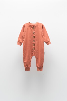 Wholesale Baby Boys Jumpsuit Set with Button 2-5Y Moi Noi 1058-MN10672 Tile Red 