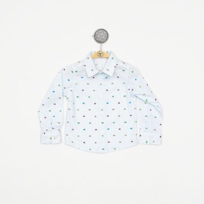 Wholesale Baby Boys Long Sleeve Patterned Shirt 6-24M Timo 1018-TEDÜ012234441 - Timo