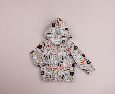 Wholesale Baby Boys Patterned Raincoat with Hooded 9-24M BabyRose 1002-8433 - Babyrose
