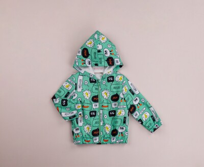 Wholesale Baby Boys Patterned Raincoat with Hooded 9-24M BabyRose 1002-8433 - Babyrose (1)