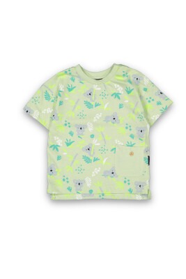 Wholesale Baby Boys Patterned T-shirt 6-18M Tuffy 1099-8020 Green