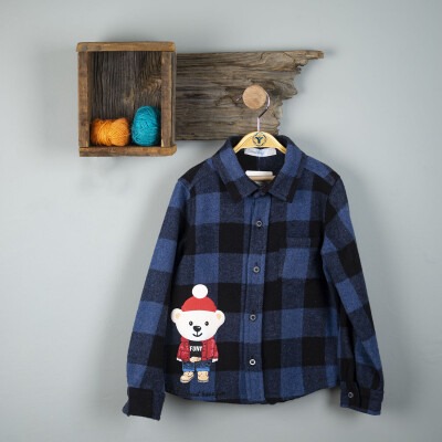 Wholesale Baby Boys Plaid Shirt 6-24M Timo 1018-T3EDÜ012224941 - Timo (1)