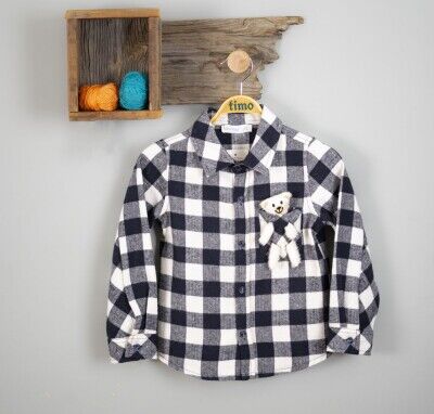 Wholesale Baby Boys Plaid Shirt 6-24M Timo 1018-T3EDÜ014239201 Ecru