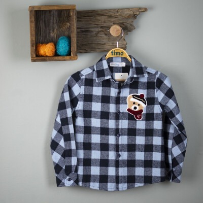 Wholesale Baby Boys Plaid Shirt 6-24M Timo 1018-T3EDÜ014239271 - Timo