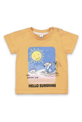 Wholesale Baby Boys Printed T-Shirt 6-18M Difa 1078-17000 - Difa (1)