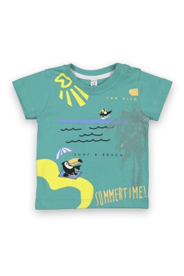 Wholesale Baby Boys Printed T-Shirt 6-18M Difa 1078-17007 - Difa