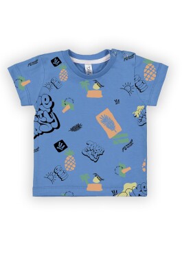 Wholesale Baby Boys Printed T-shirt 6-18M Difa 1078-17013 - Difa