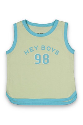 Wholesale Baby Boys Printed T-shirt 6-18M Tuffy 1099-8003 Green