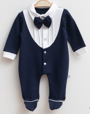 Wholesale Baby Boys Rompers 0-6M Miniborn 2019-6045 Navy 