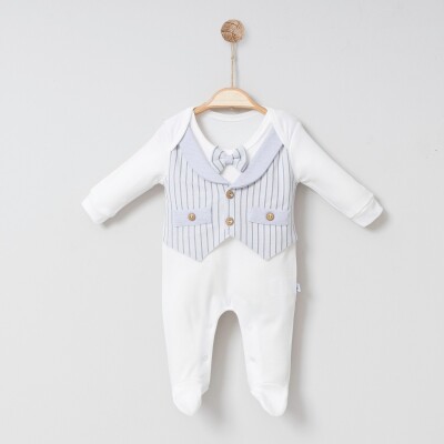 Wholesale Baby Boys Rompers 0-6M Miniborn 2019-6081 Gray