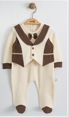 Wholesale Baby Boys Rompers 0-6M Miniborn 2019-6151 Brown