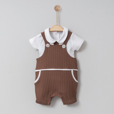 Wholesale Baby Boys Rompers 3-18M Miniborn 2019-6077 Brown