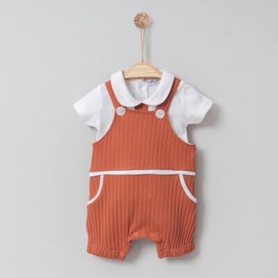 Wholesale Baby Boys Rompers 3-18M Miniborn 2019-6077 Tile Red 