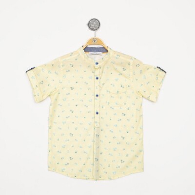 Wholesale Baby Boys Shirt 6-24M Timo 1018-TEDÜ012234431 Yellow