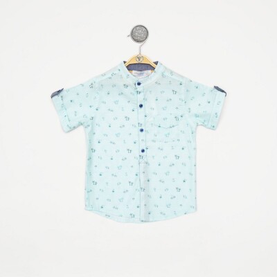 Wholesale Baby Boys Shirt 6-24M Timo 1018-TEDÜ012234431 Mint Green2