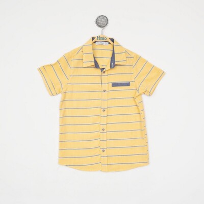 Wholesale Baby Boys Striped Shirt 6-24M Timo 1018-TEDÜ012234451 - Timo