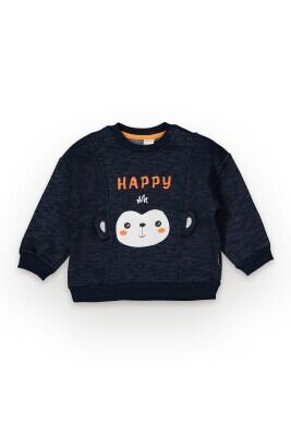 Wholesale Baby Boys Sweatshirt 6-18M Tuffy 1099-7016 Navy 