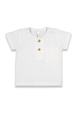 Wholesale Baby Boys T-shirt 6-18M Difa 1078-17006 Ecru
