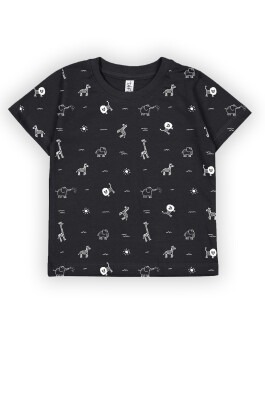 Wholesale Baby Boys T-shirt 6-18M Difa 1078-17009 Anthracite Color