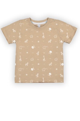 Wholesale Baby Boys T-shirt 6-18M Difa 1078-17009 Beige