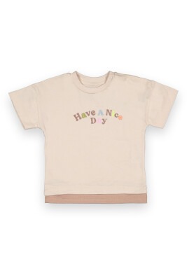 Wholesale Baby Boys T-shirt 6-18M Tuffy 1099-8015 Beige