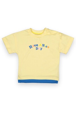 Wholesale Baby Boys T-shirt 6-18M Tuffy 1099-8015 Yellow