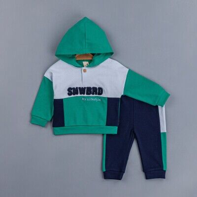 Wholesale Baby Boys Tracksuit Set With Hoodie 6-24M BabyZ 1097-4741 - BabyZ