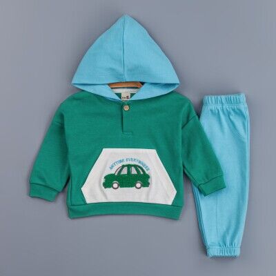 Wholesale Baby Boys Tracksuit Set With Hoodie 6-24M BabyZ 1097-4743 - BabyZ