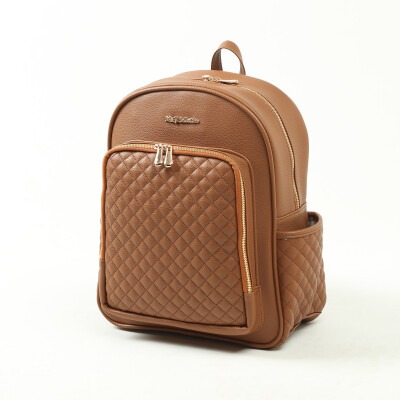 Wholesale Baby Care Diaper Bag Backpack 0-12M My Collection 1082-7130 Tan