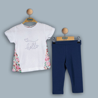 Wholesale Baby Girl 2-Piece T-shirt and Leggings Set 6-24M Timo 1018-TK4DT012243701 - Timo