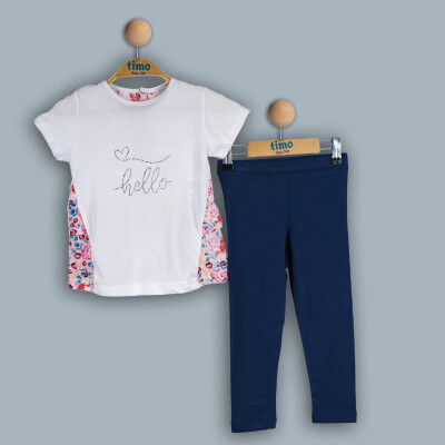 Wholesale Baby Girl 2-Piece T-shirt and Leggings Set 6-24M Timo 1018-TK4DT012243701 - Timo (1)