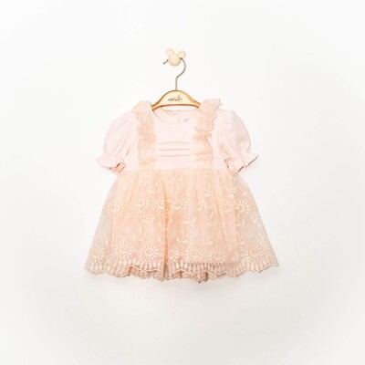 Wholesale Baby Girl Dress 3-18M Miniborn 2019-3542 Salmon Color 